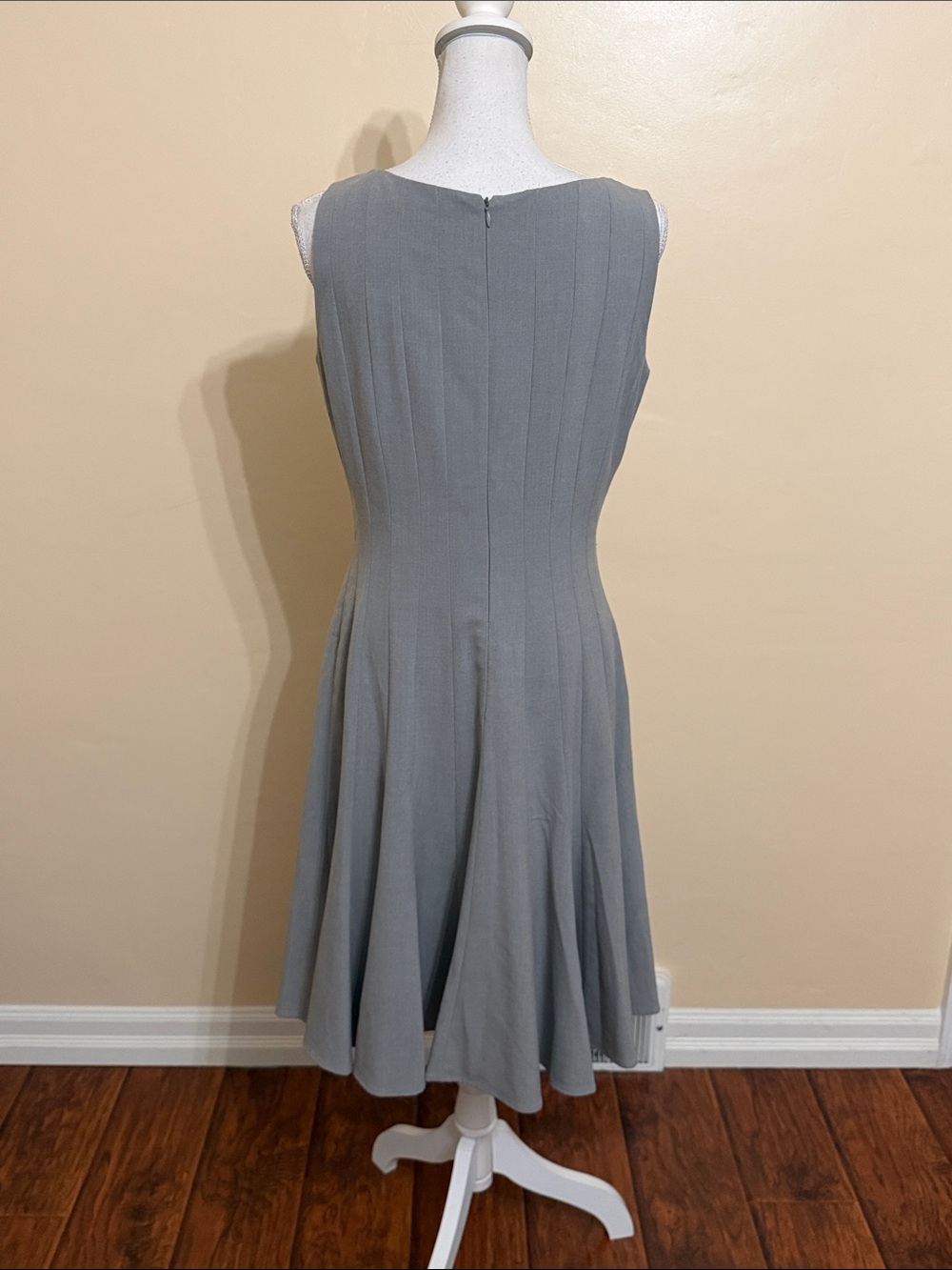Calvin Klein Sleeveless Fit-and-Flare Dress - Picture 3 of 7